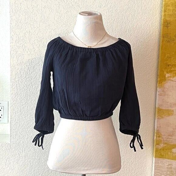 NWOT ROXY Bali Shore Off-The-Shoulder Top - Blue - Women's Size Small - Picture 5 of 8